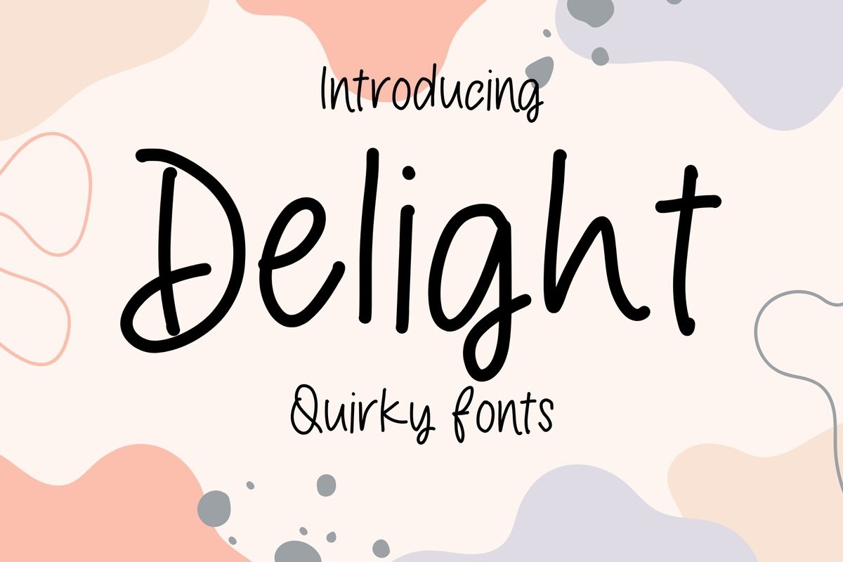 Beispiel einer Delight-Schriftart