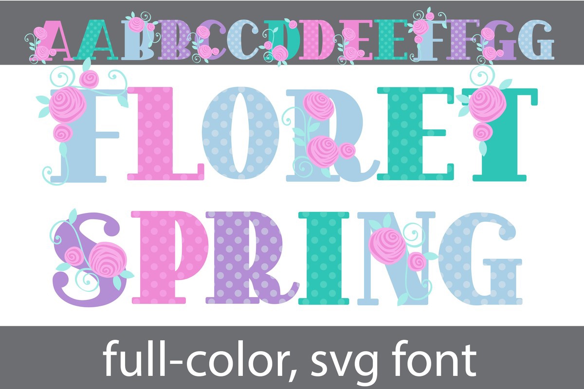 Beispiel einer Floret Spring CF-Schriftart