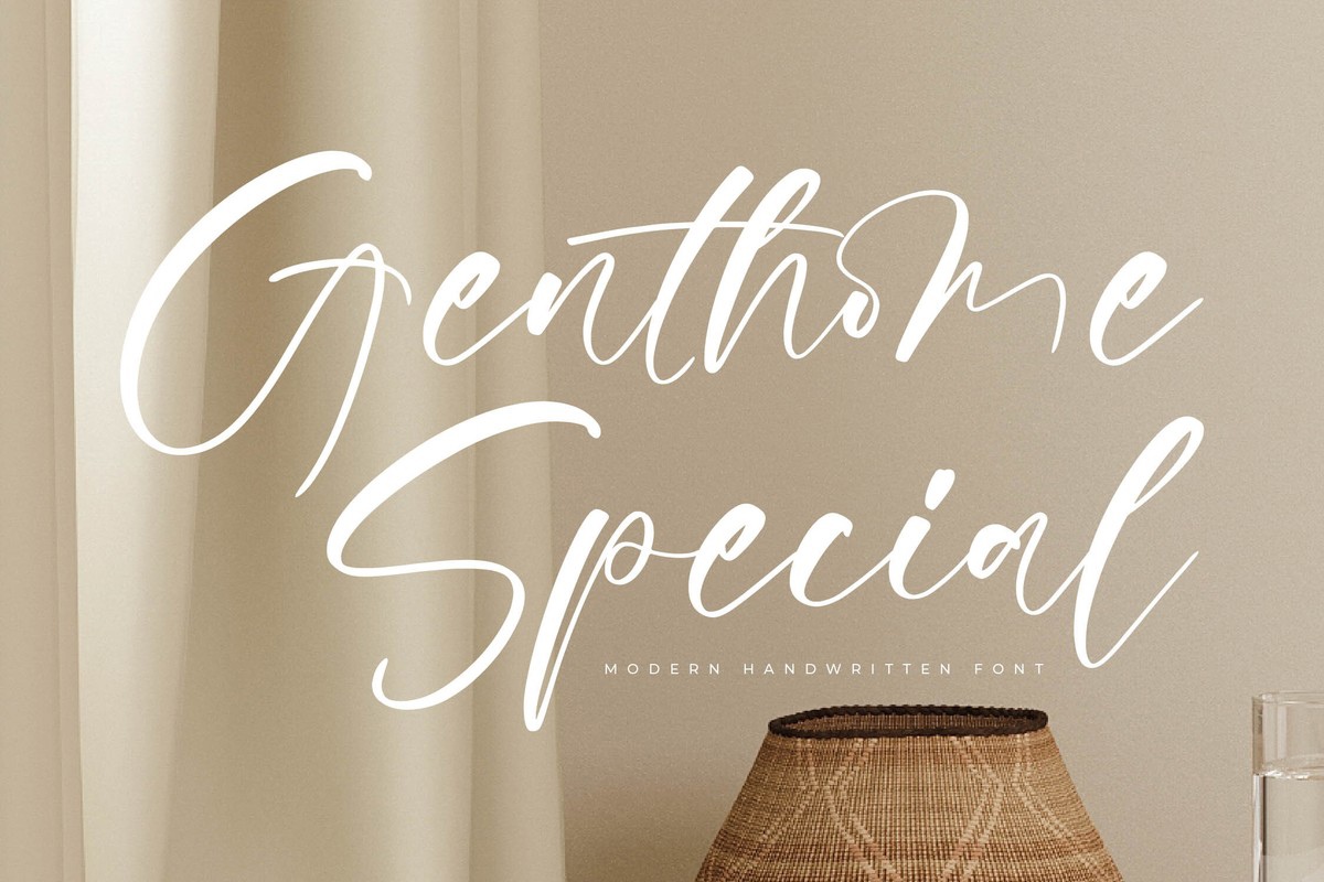 Beispiel einer Genthome Special Italic-Schriftart