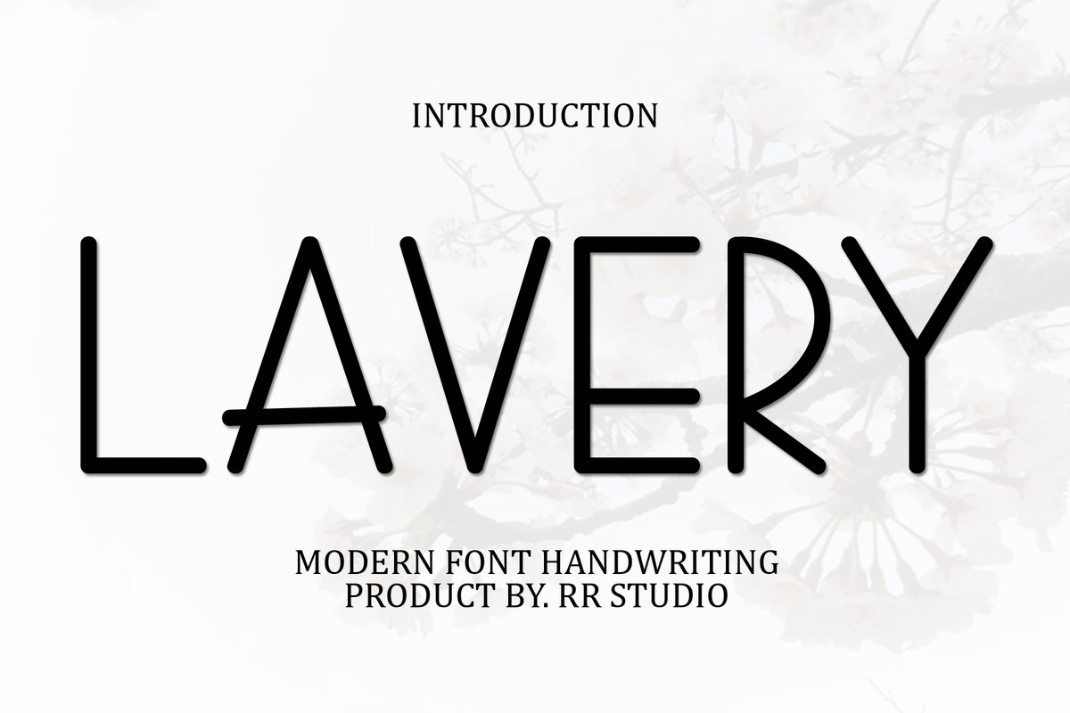 Beispiel einer Lavery-Schriftart