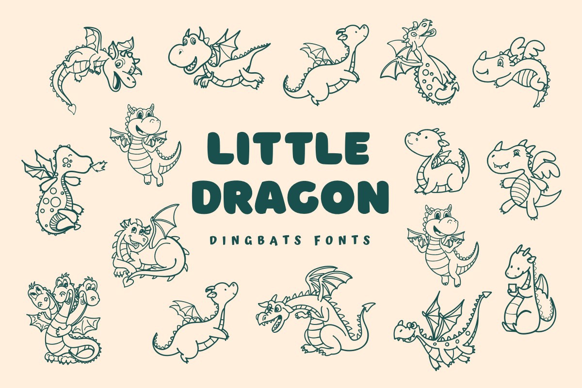 Beispiel einer Little Dragon-Schriftart