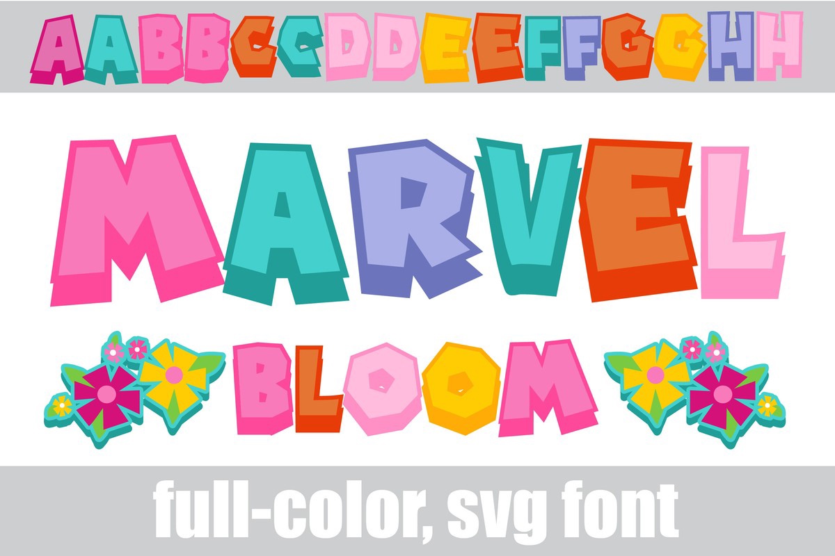 Beispiel einer Marvel Bloom CF Regular-Schriftart