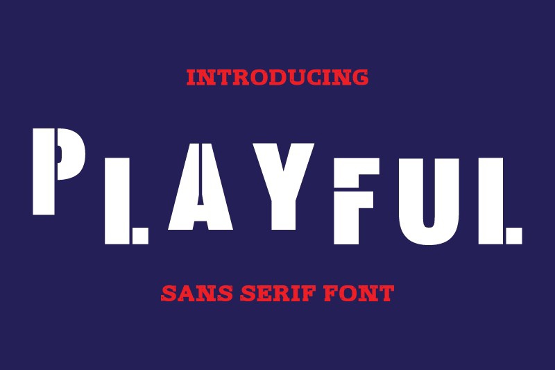 Beispiel einer Playful Regular-Schriftart