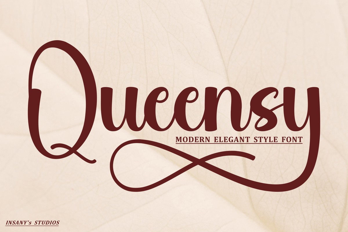 Beispiel einer Queensy-Schriftart