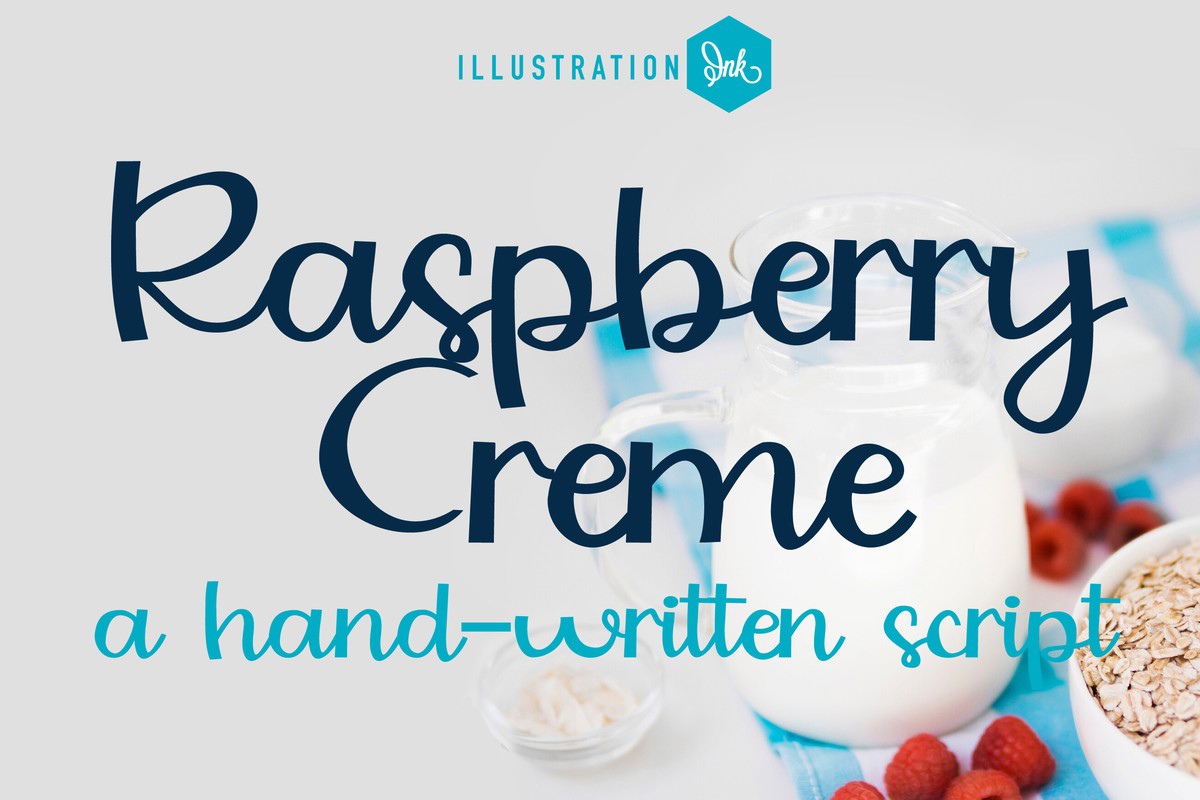 Beispiel einer PN Raspberry Creme-Schriftart