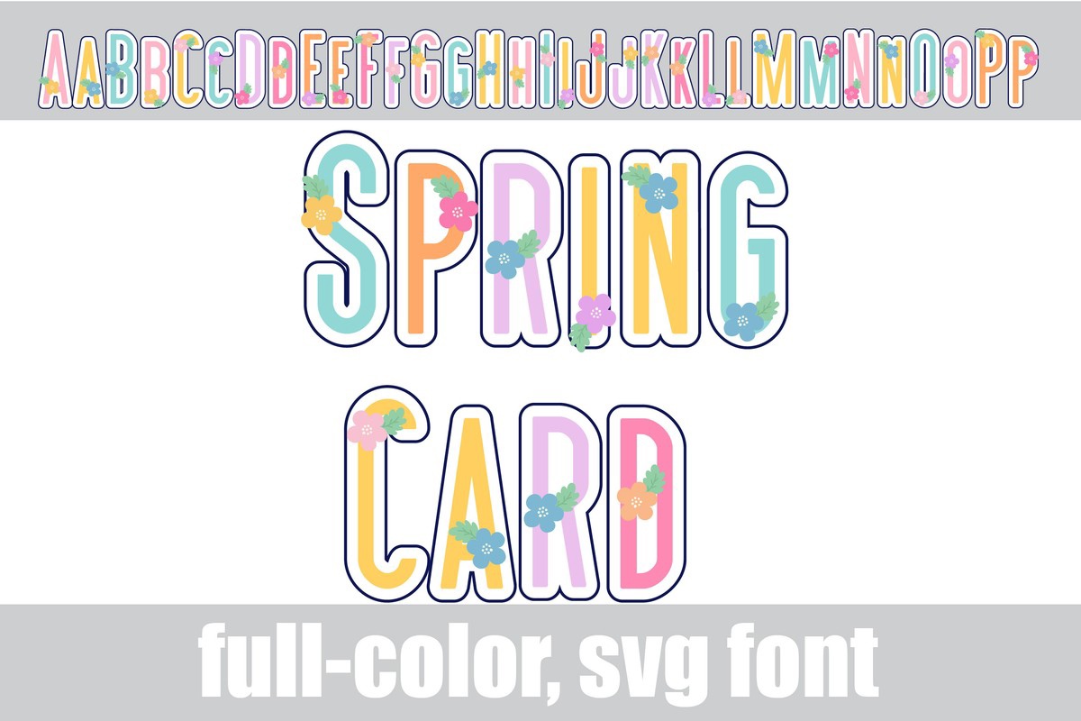 Beispiel einer Spring Card CF-Schriftart