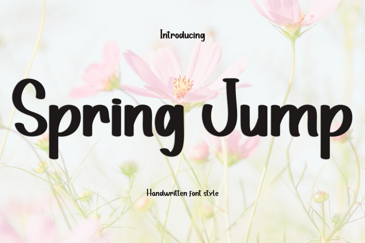 Beispiel einer Spring Jump-Schriftart