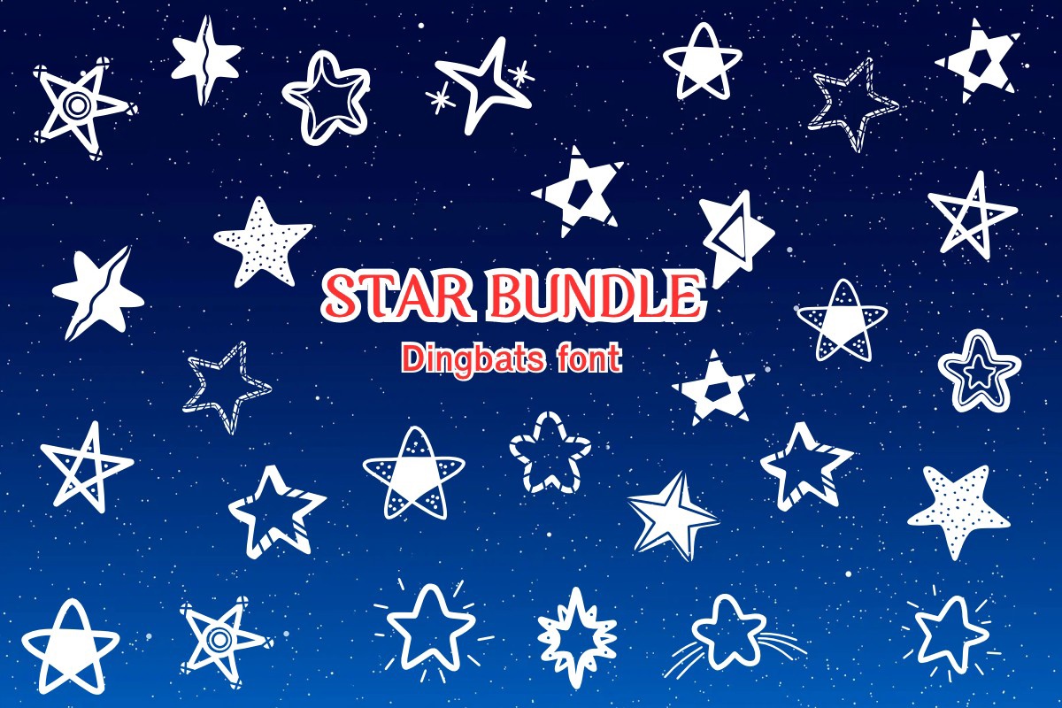 Beispiel einer Star Bundle-Schriftart