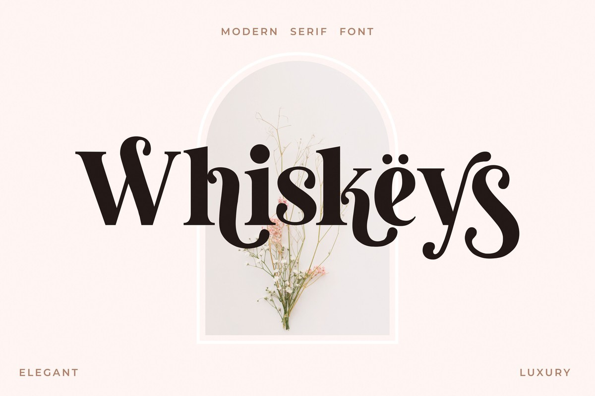 Beispiel einer Whiskeys-Schriftart