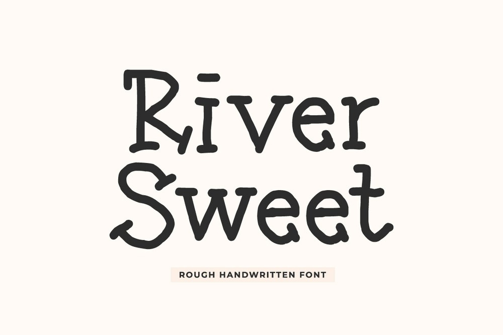 Beispiel einer River Sweet-Schriftart