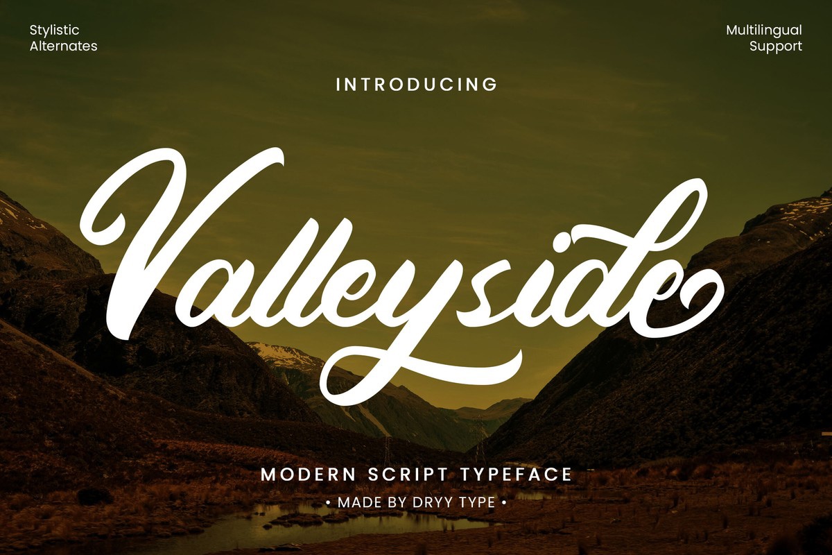 Beispiel einer Valleyside-Schriftart