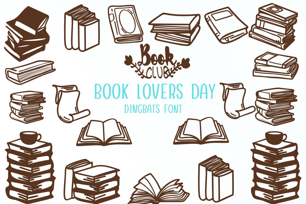 Beispiel einer Book Lovers Day-Schriftart