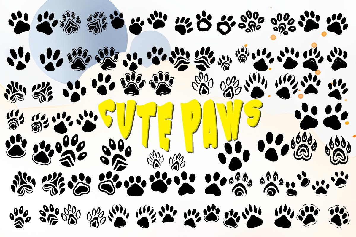 Beispiel einer Cute Paws-Schriftart