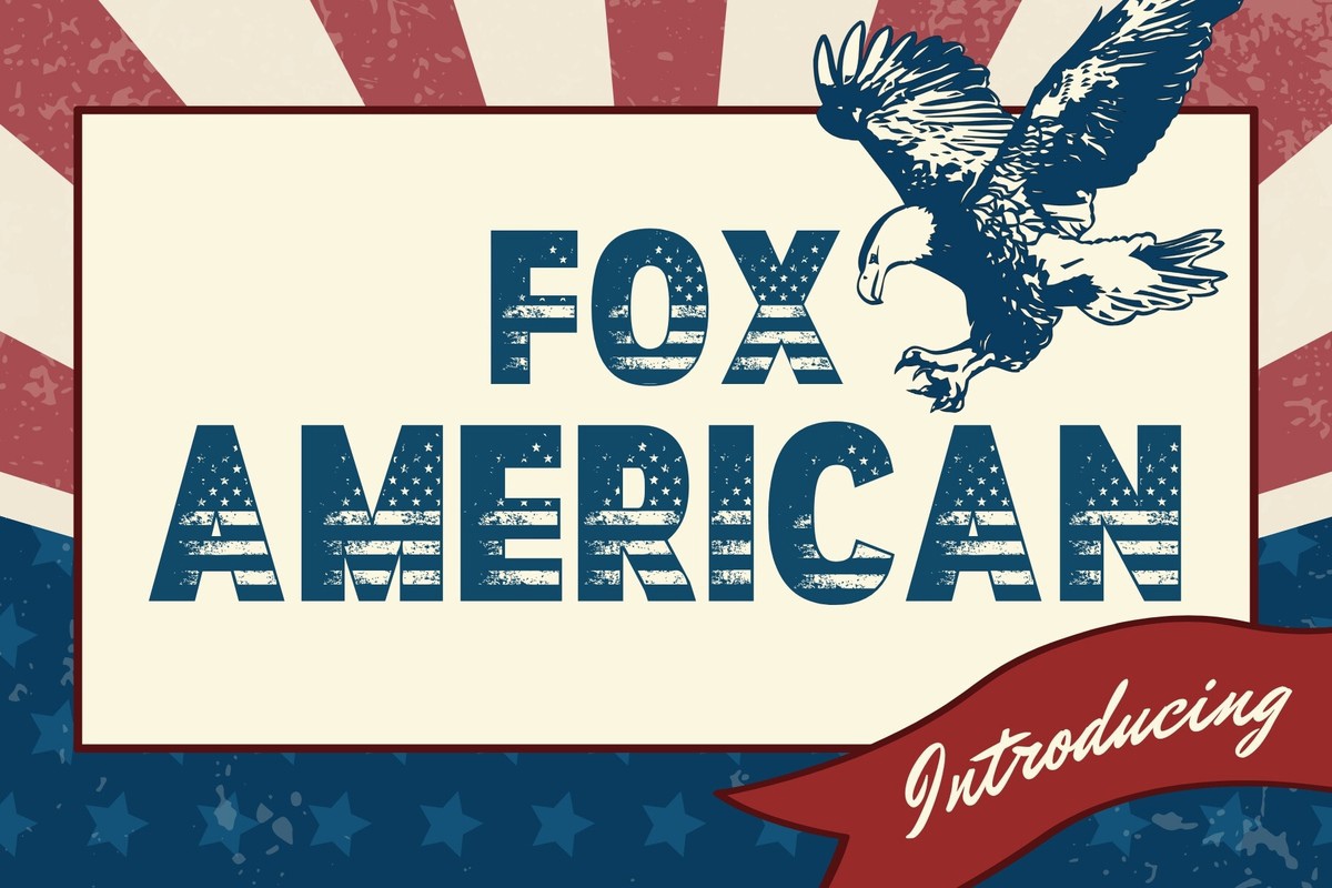 Beispiel einer Fox American-Schriftart