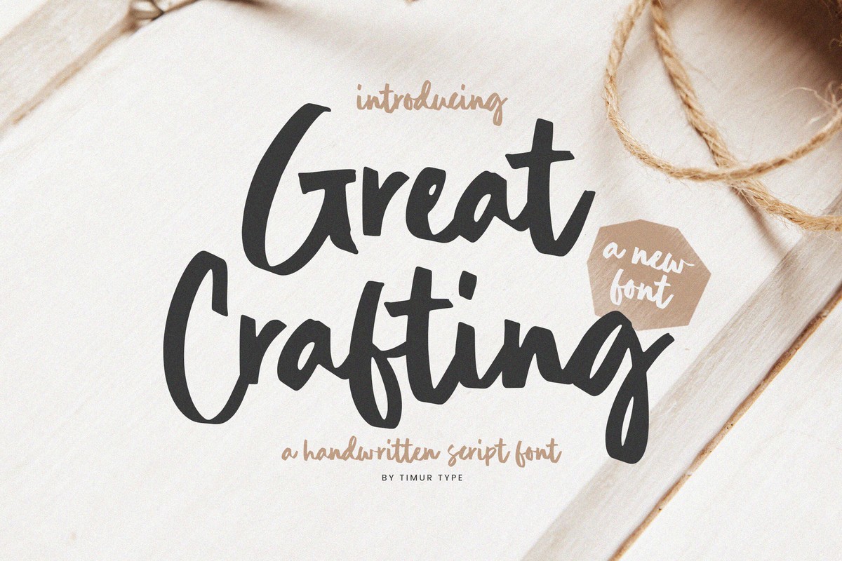 Beispiel einer Great Crafting-Schriftart