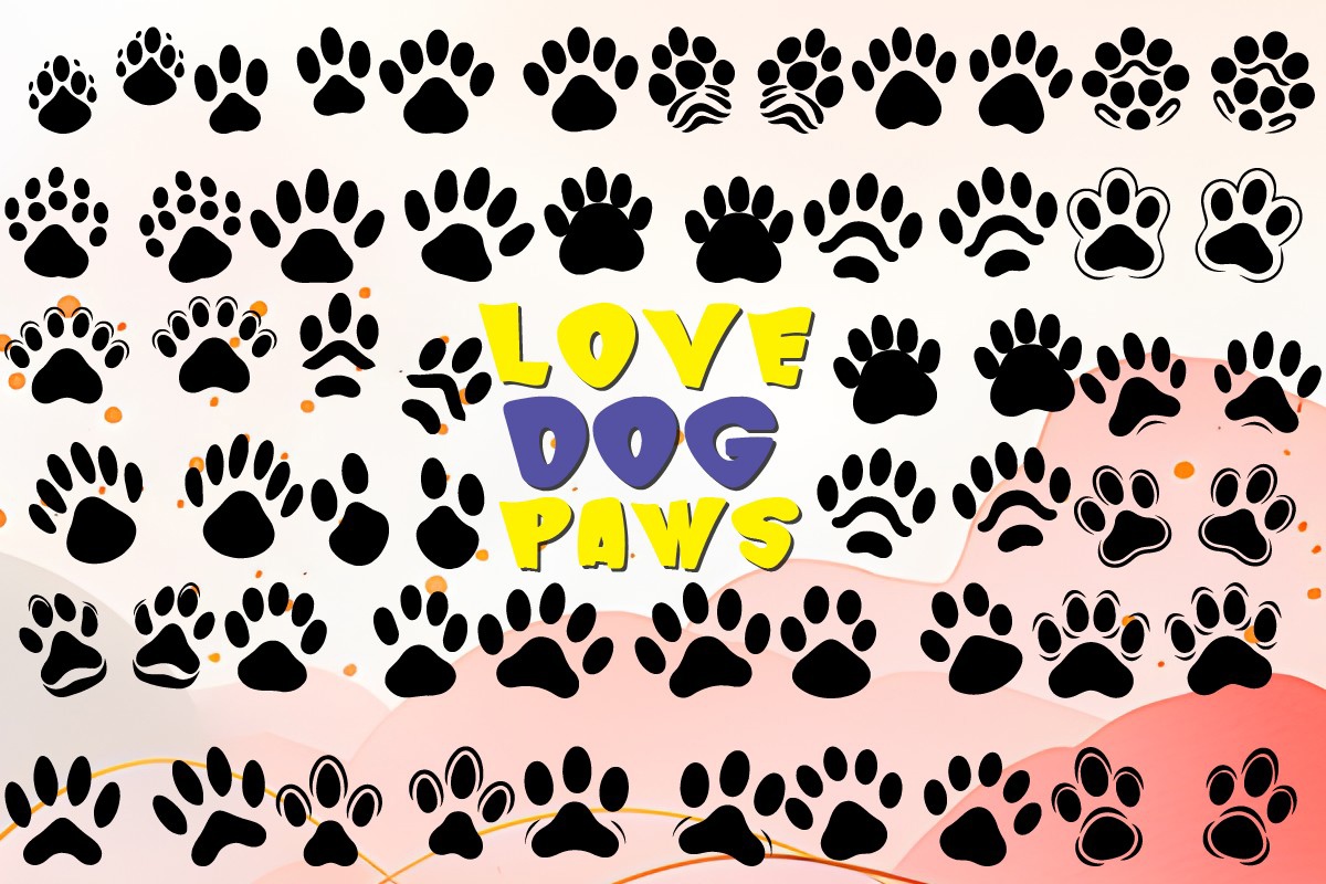 Beispiel einer Love Dog Paws-Schriftart