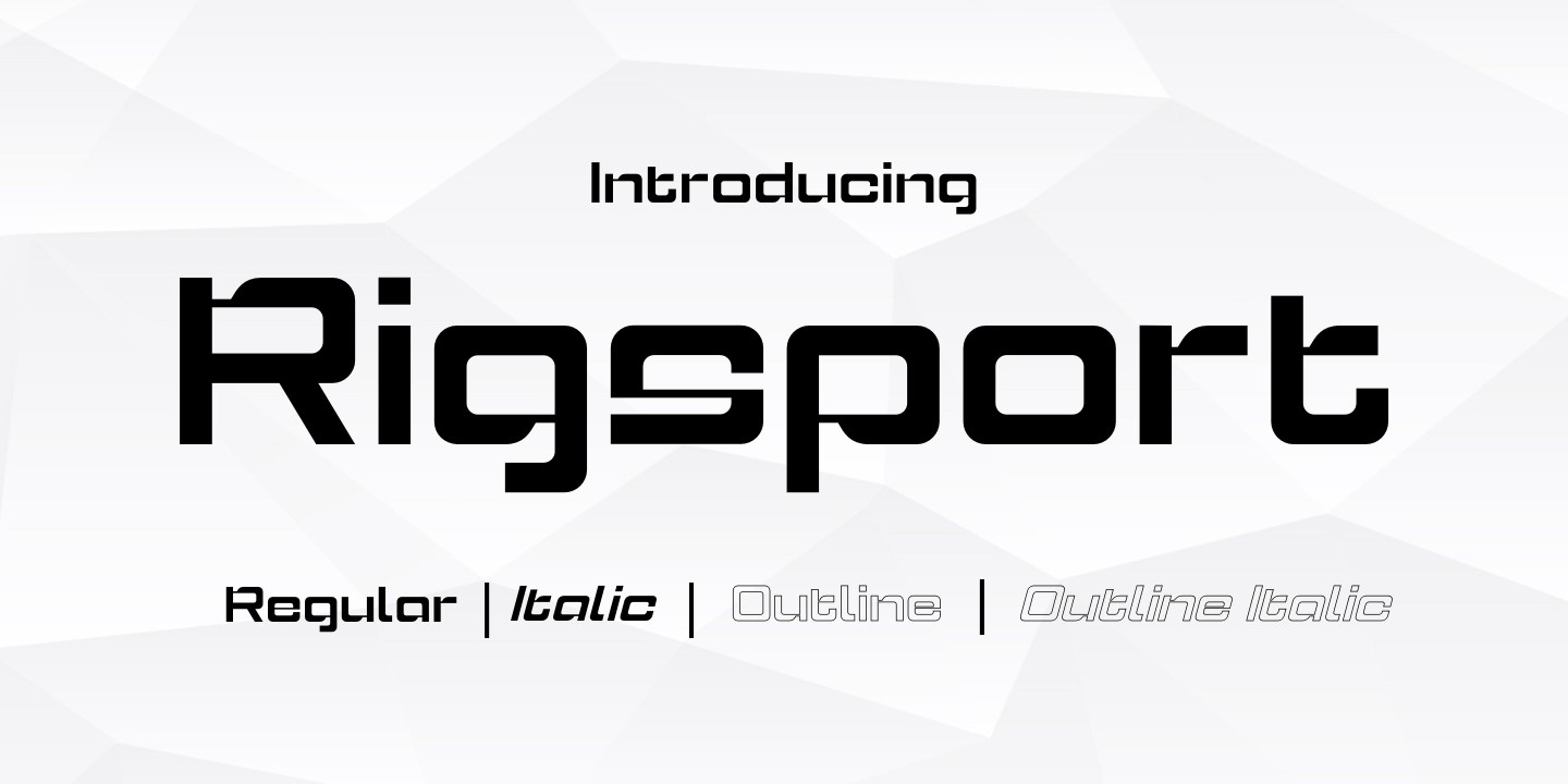 Beispiel einer Rigsport Regular-Schriftart