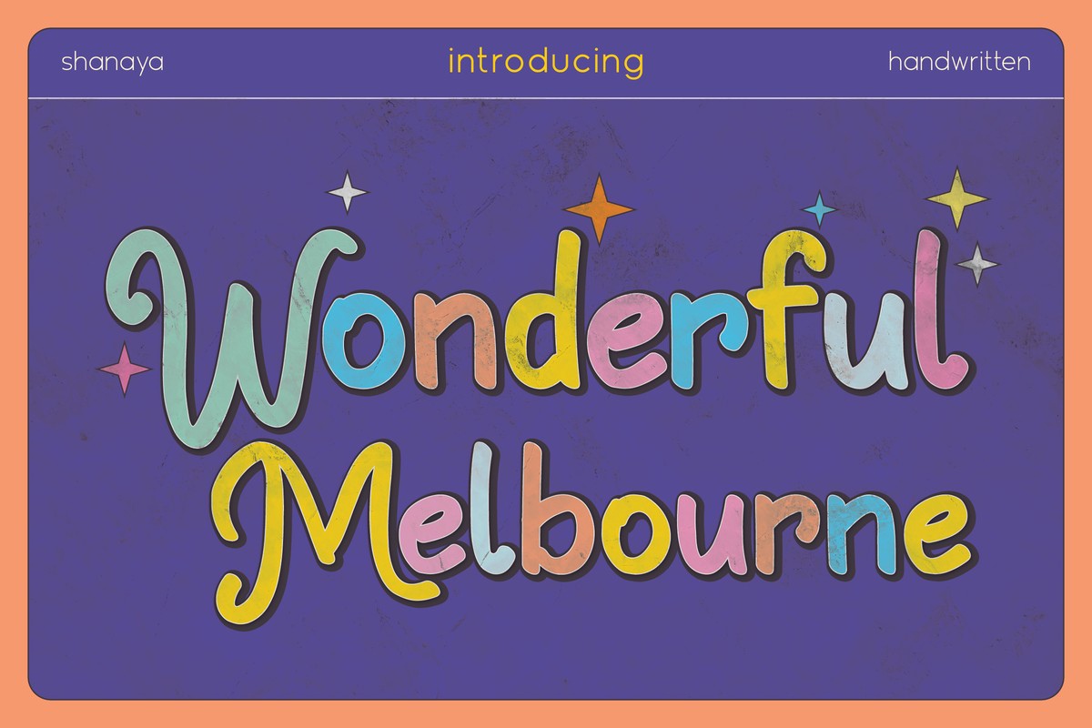 Beispiel einer Wonderful Melbourne-Schriftart