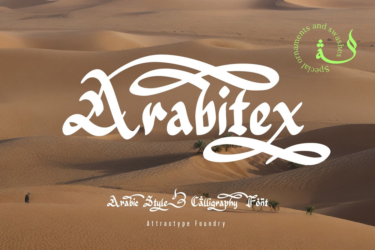 Beispiel einer Arabitex-Schriftart