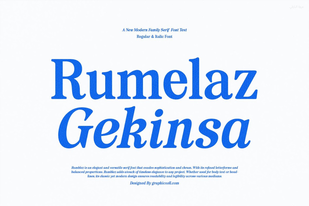 Beispiel einer Rumelaz Gekinsa-Schriftart