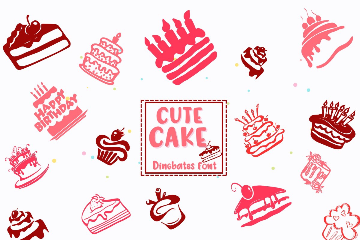 Beispiel einer Cute Cake-Schriftart