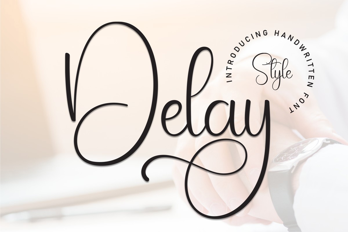 Beispiel einer Delay-Schriftart