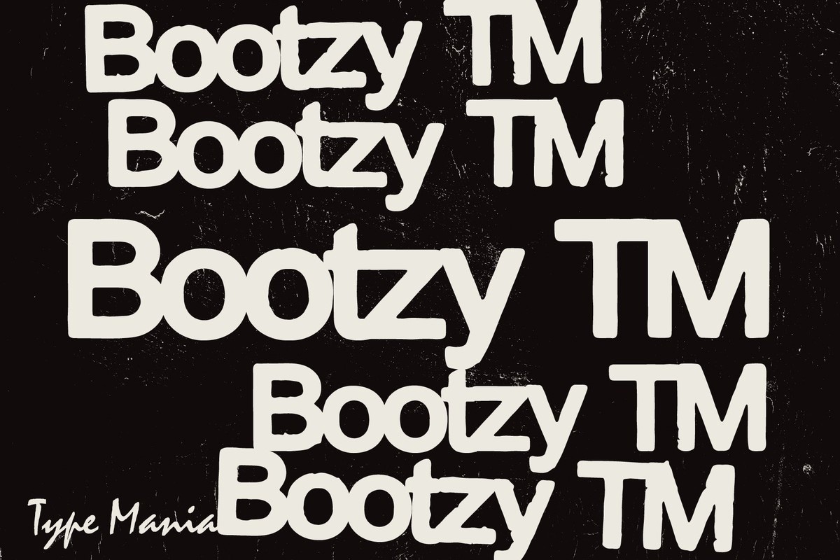 Beispiel einer Bootzy TM-Schriftart