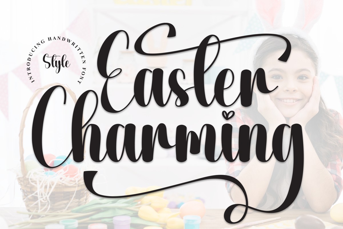 Beispiel einer Easter Charming-Schriftart