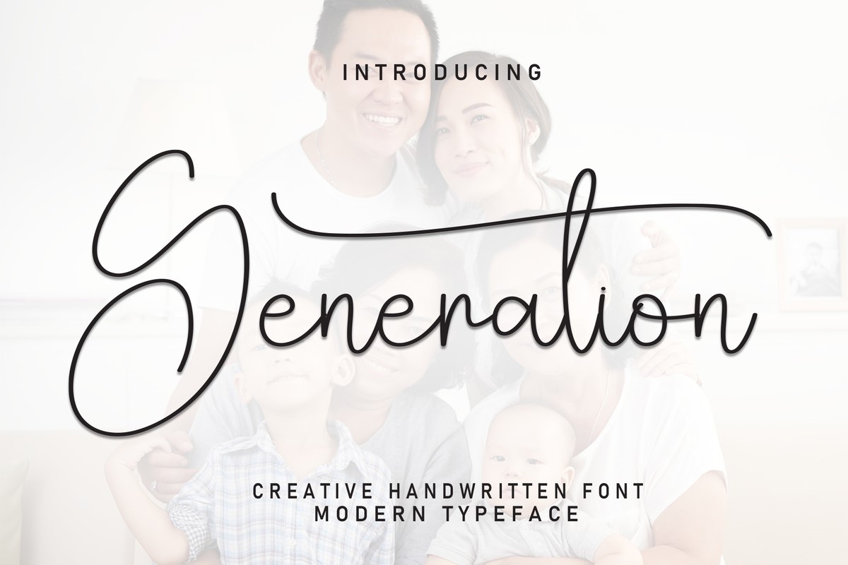 Beispiel einer Generation Regular-Schriftart