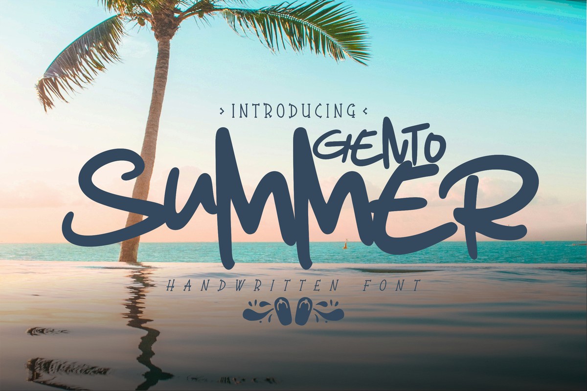 Beispiel einer Gento Summer-Schriftart