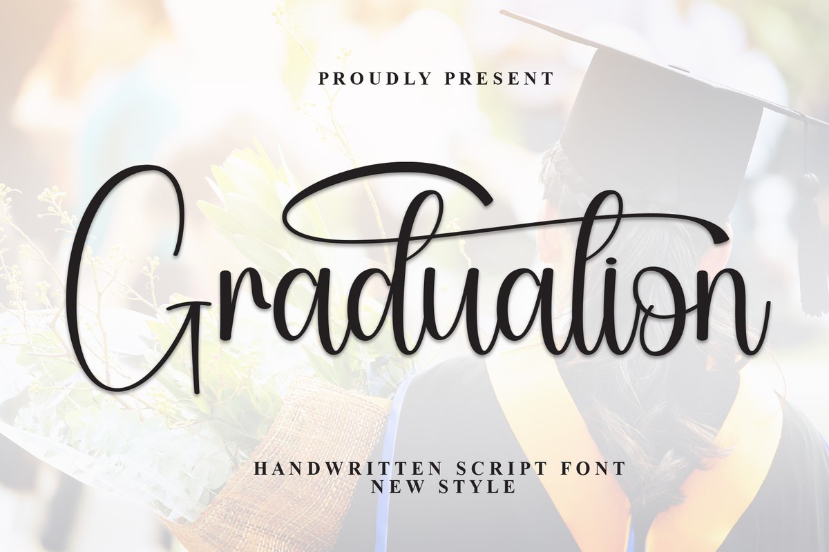 Beispiel einer Graduаtion-Schriftart