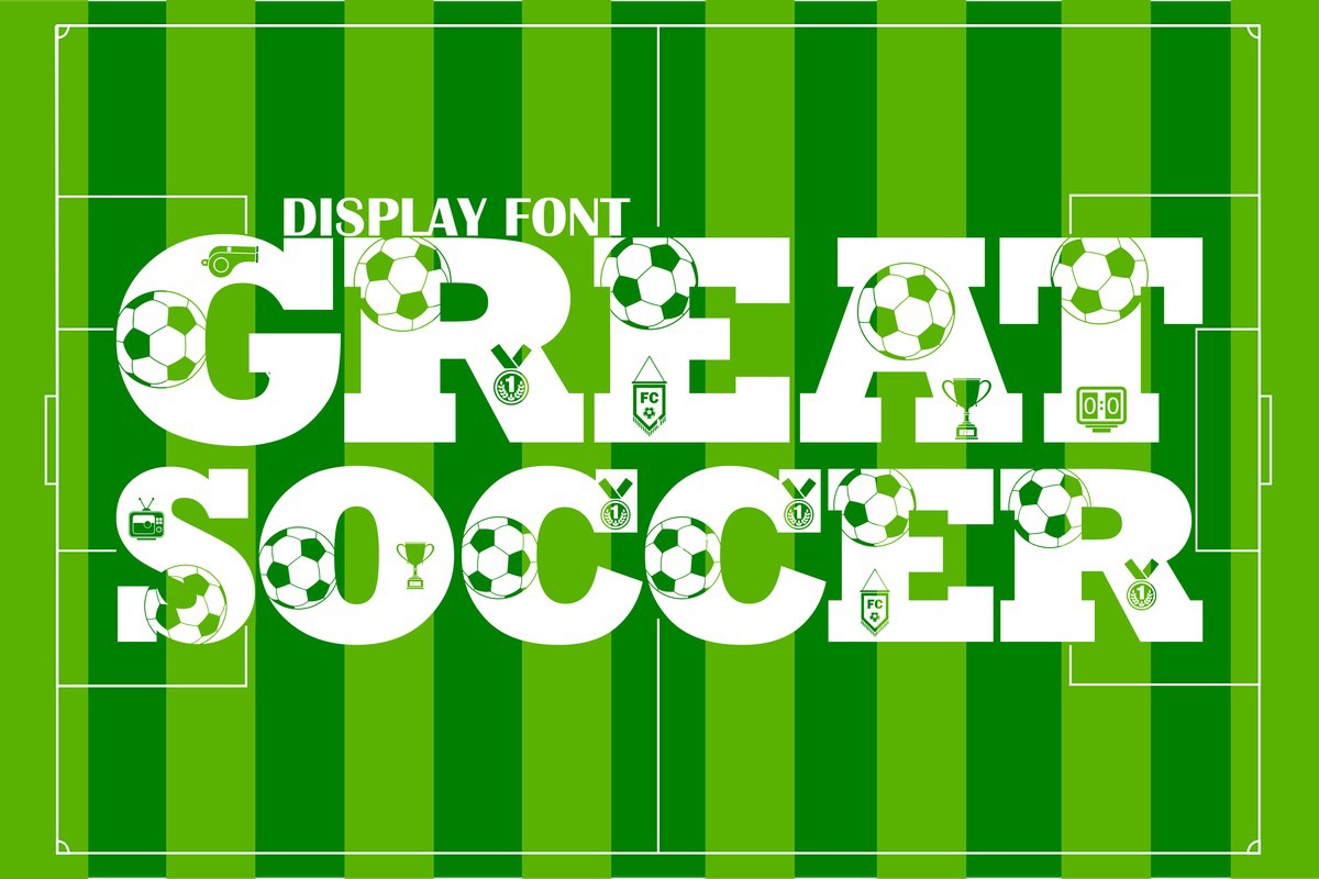 Beispiel einer Great Soccer-Schriftart