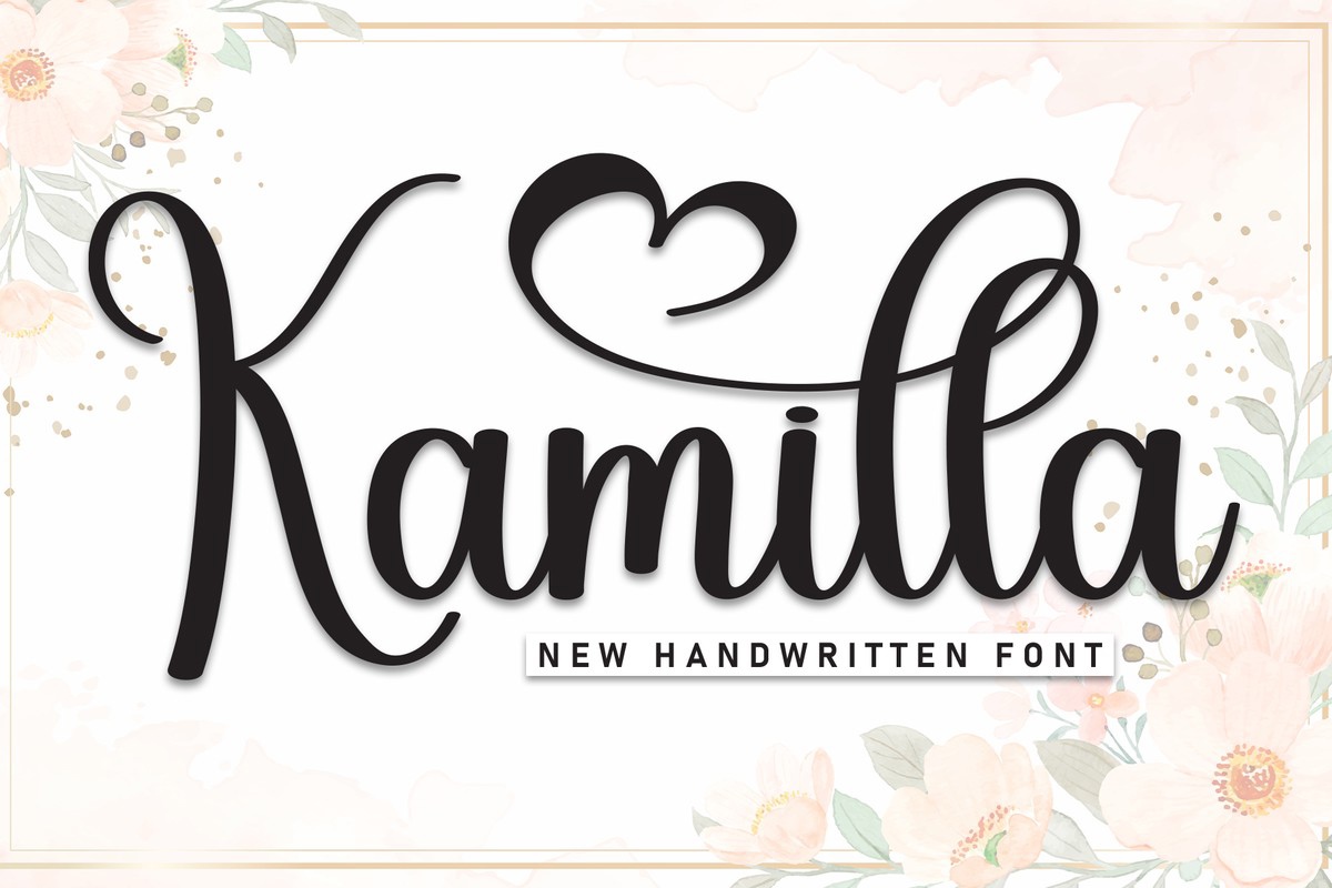 Beispiel einer Kamilla-Schriftart