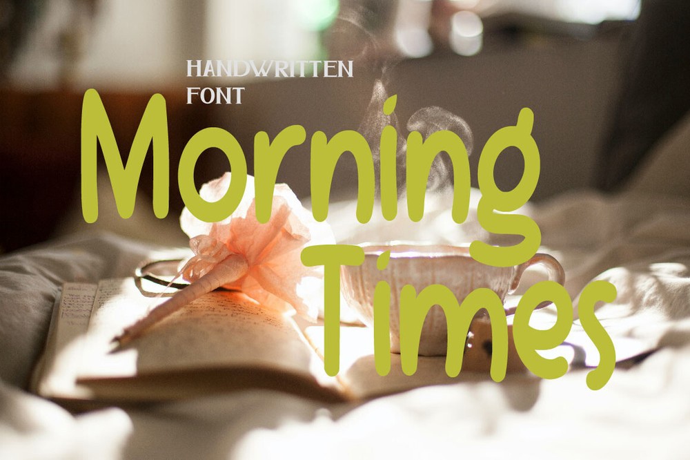 Beispiel einer Morning Times Regular-Schriftart