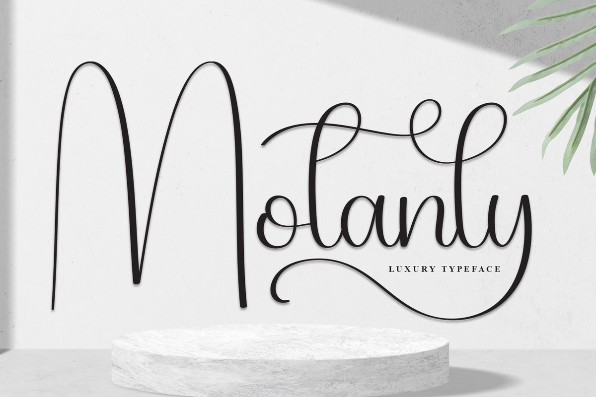 Beispiel einer Motanly-Schriftart