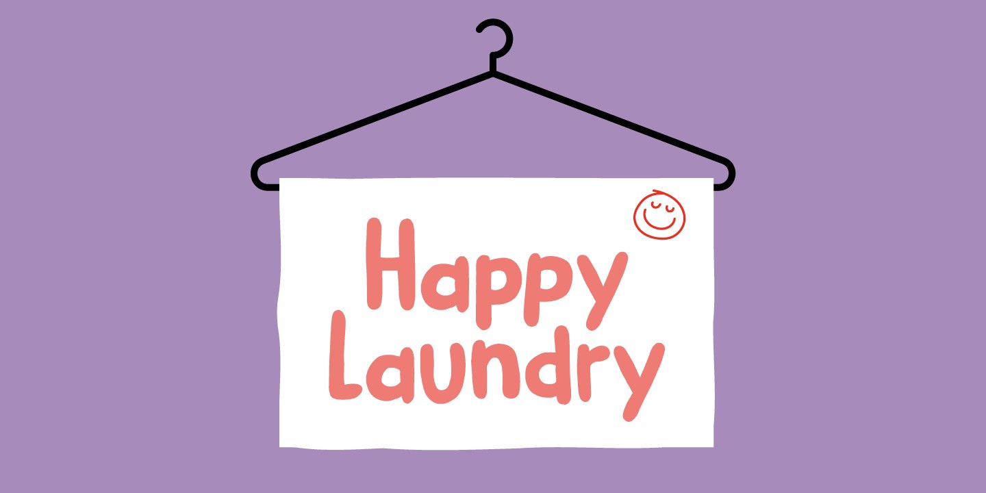 Beispiel einer Happy Laundry-Schriftart