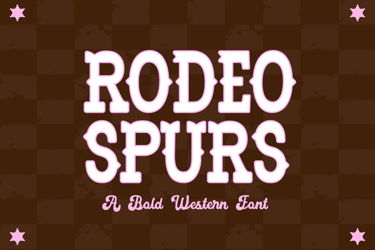 Beispiel einer BFC Rodeo Spurs-Schriftart