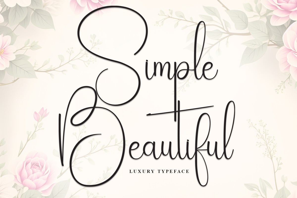 Beispiel einer Simple Beautiful-Schriftart