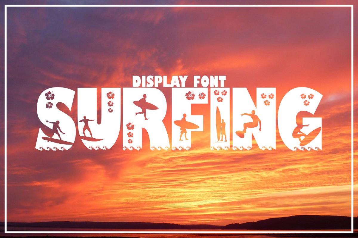 Beispiel einer Surfing-Schriftart