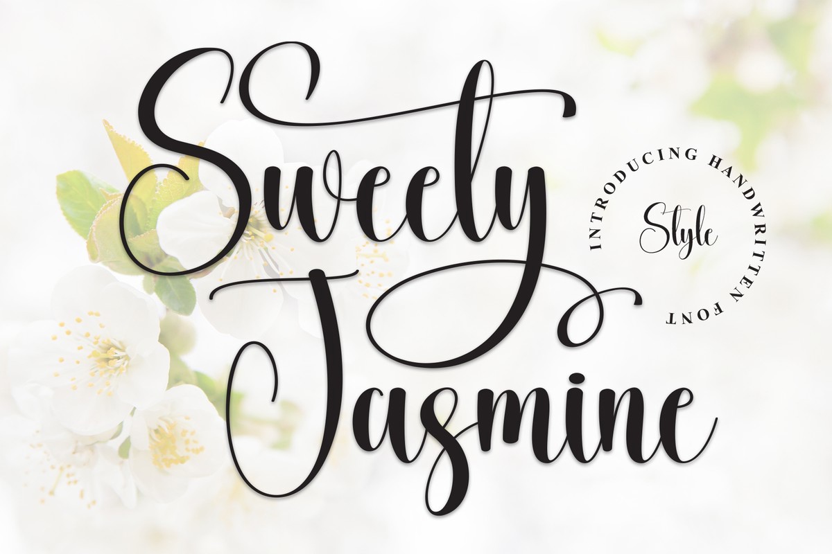 Beispiel einer Sweety Jasmine-Schriftart