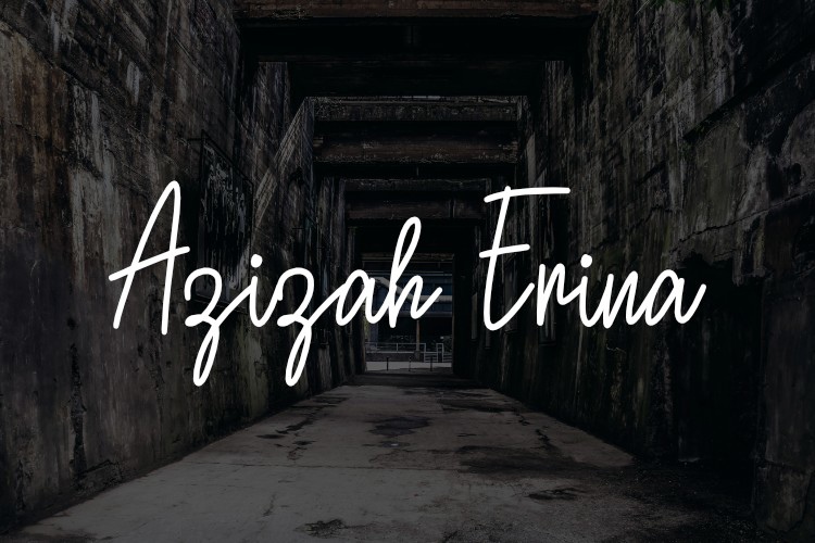 Beispiel einer Azizah Erina-Schriftart