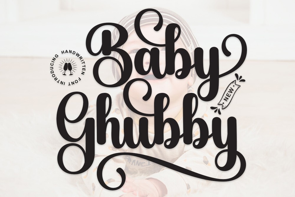 Beispiel einer Baby Ghubby-Schriftart