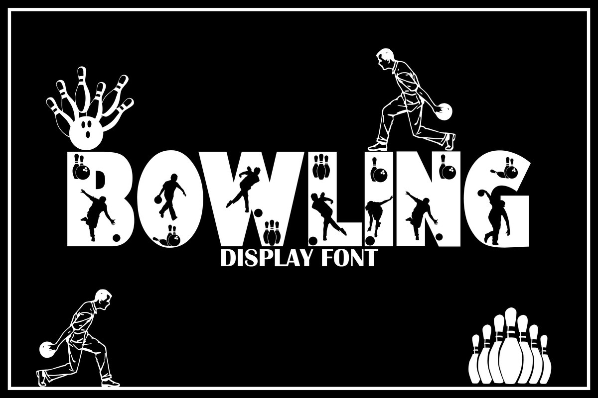 Beispiel einer Bowling-Schriftart