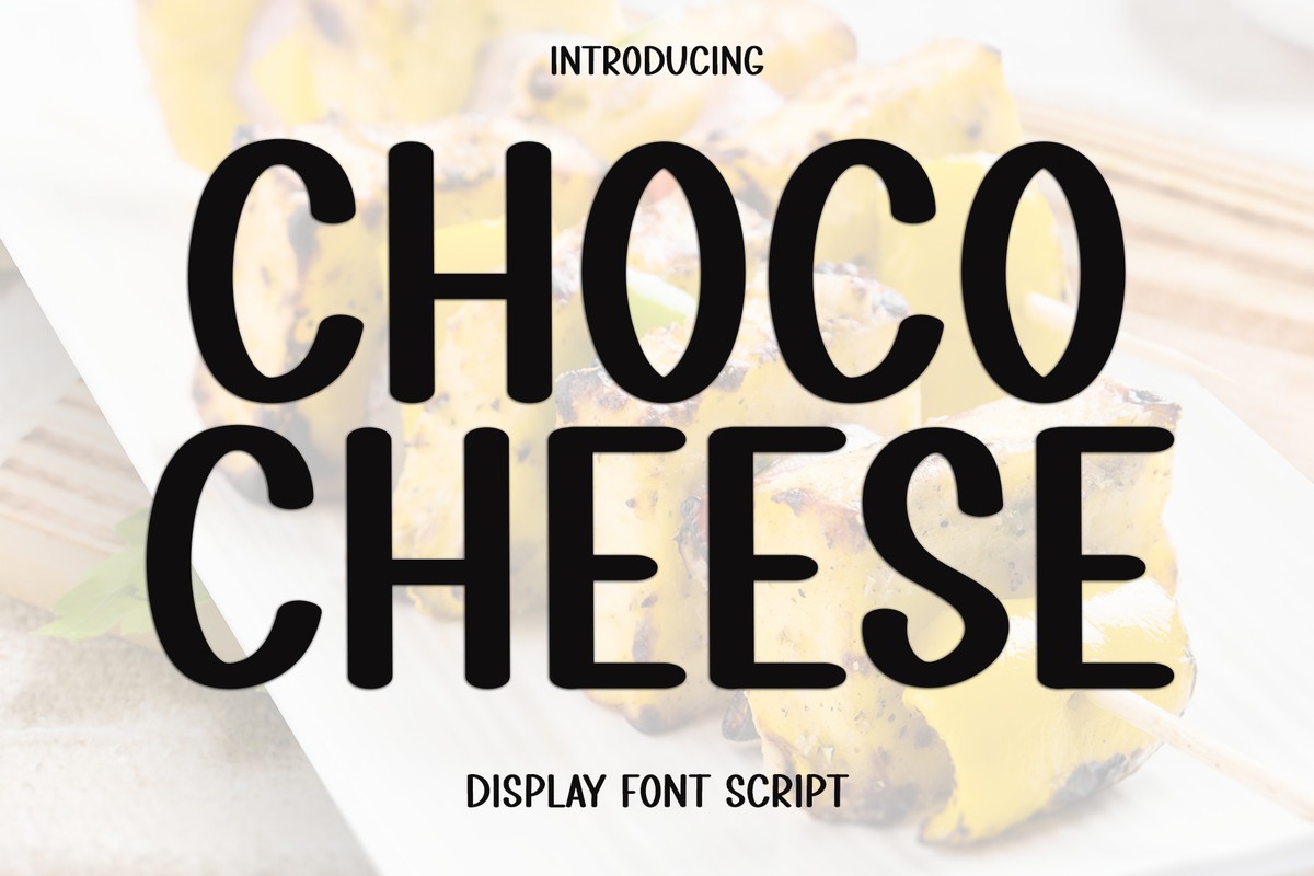 Beispiel einer Choco Cheese-Schriftart