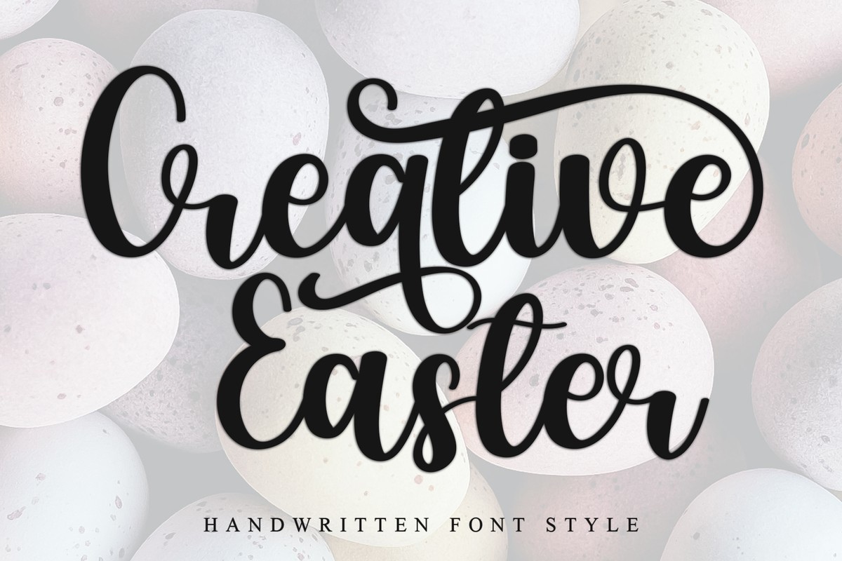 Beispiel einer Creative Easter-Schriftart