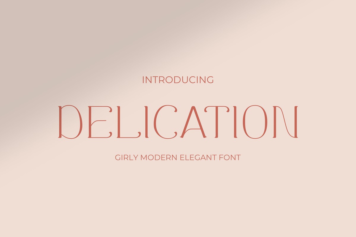 Beispiel einer Delication-Schriftart