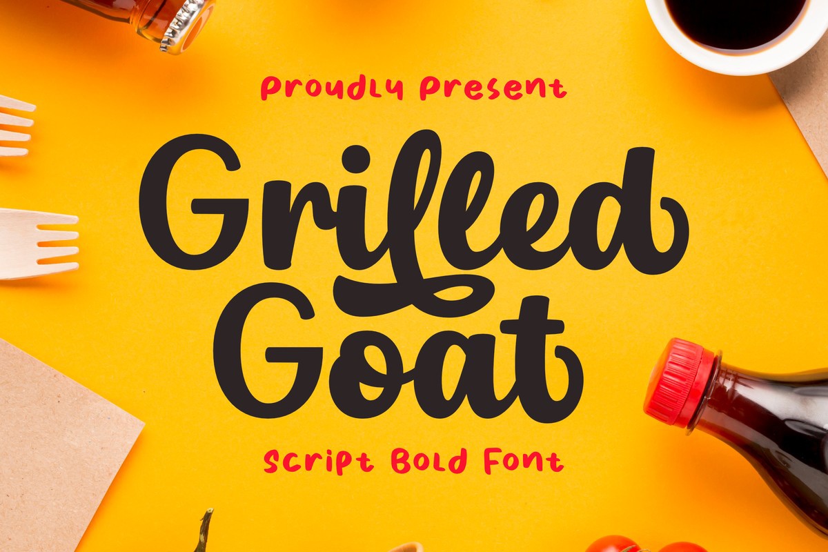 Beispiel einer Grilled Goat-Schriftart