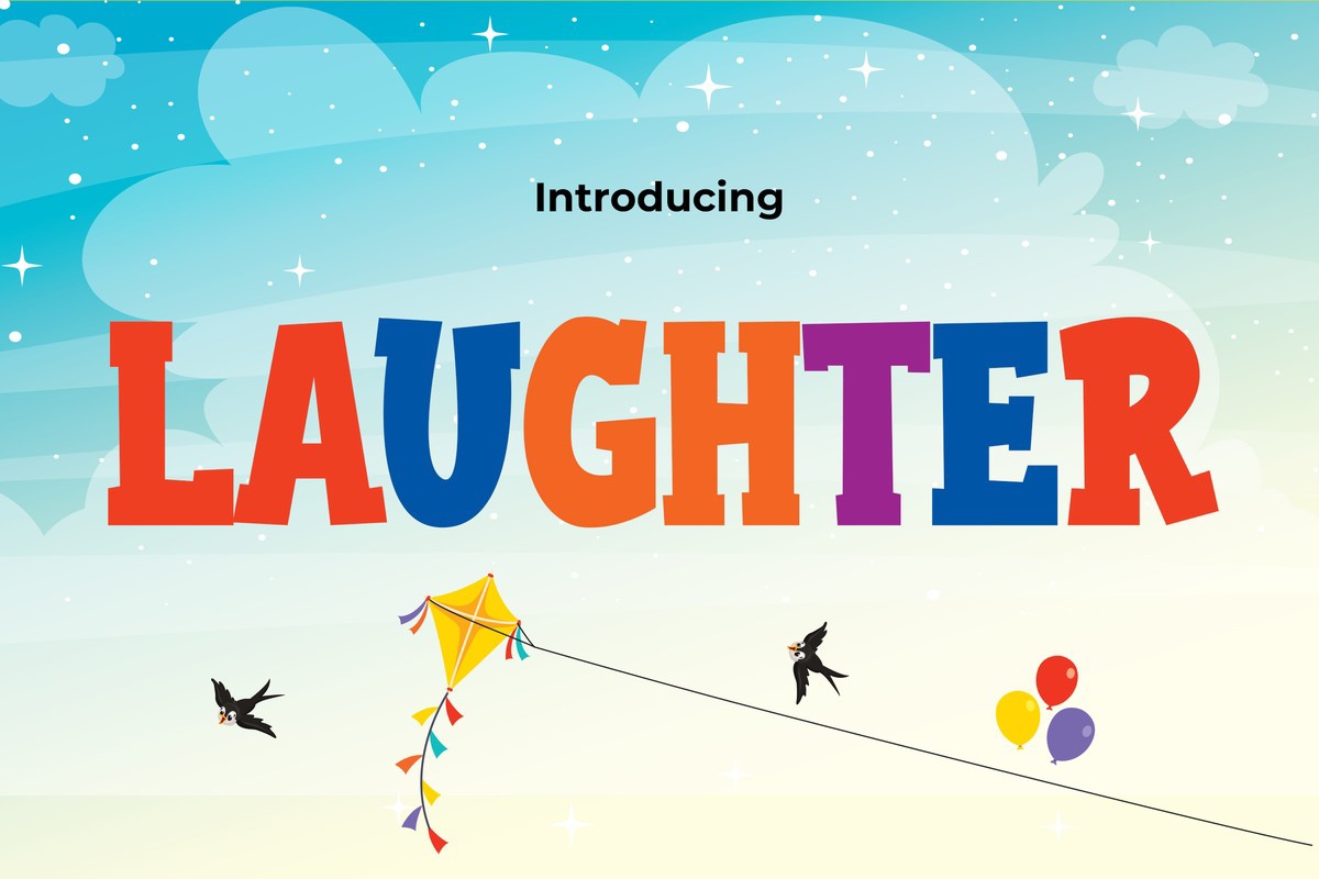 Beispiel einer Laughter-Schriftart