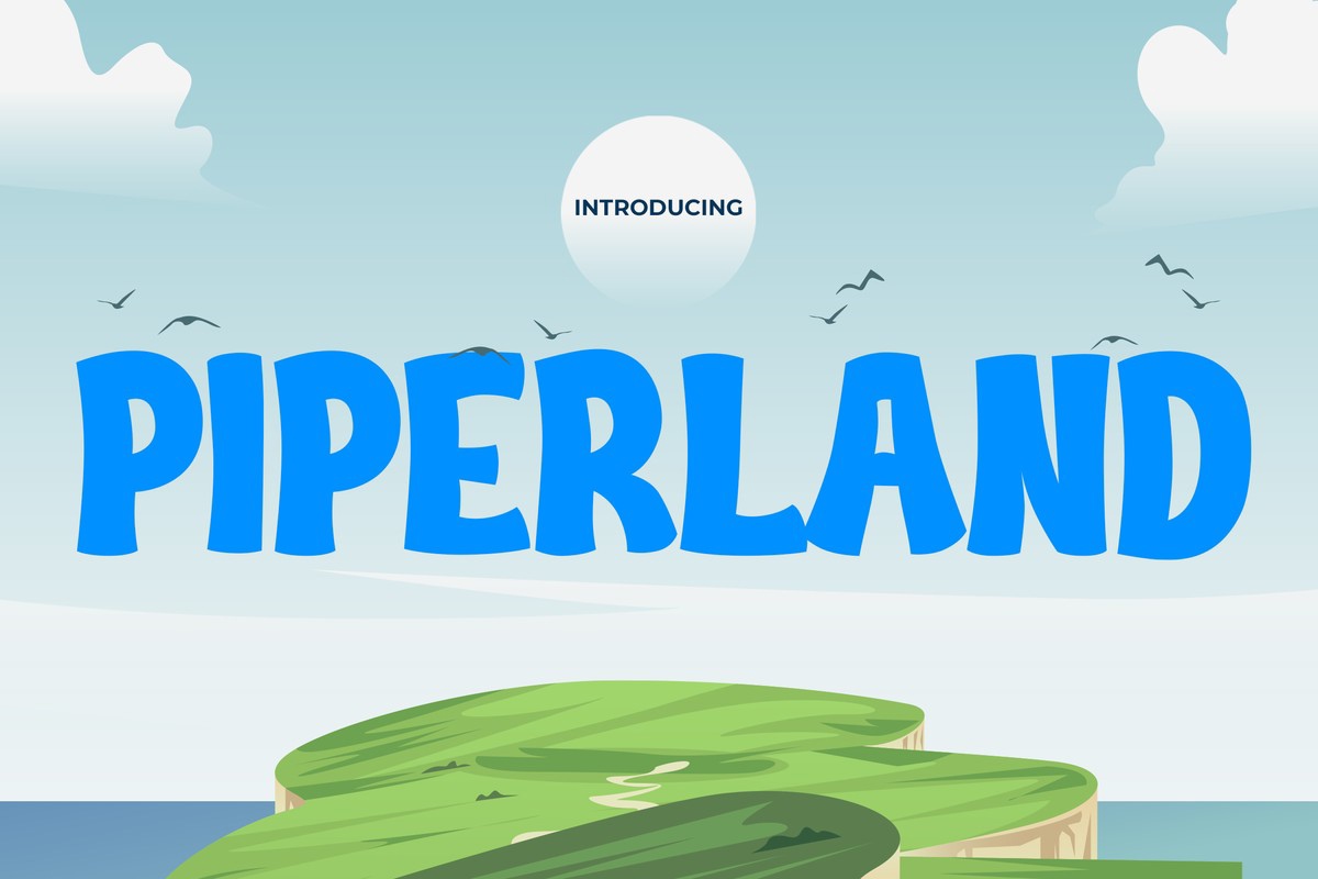 Beispiel einer Piperland-Schriftart