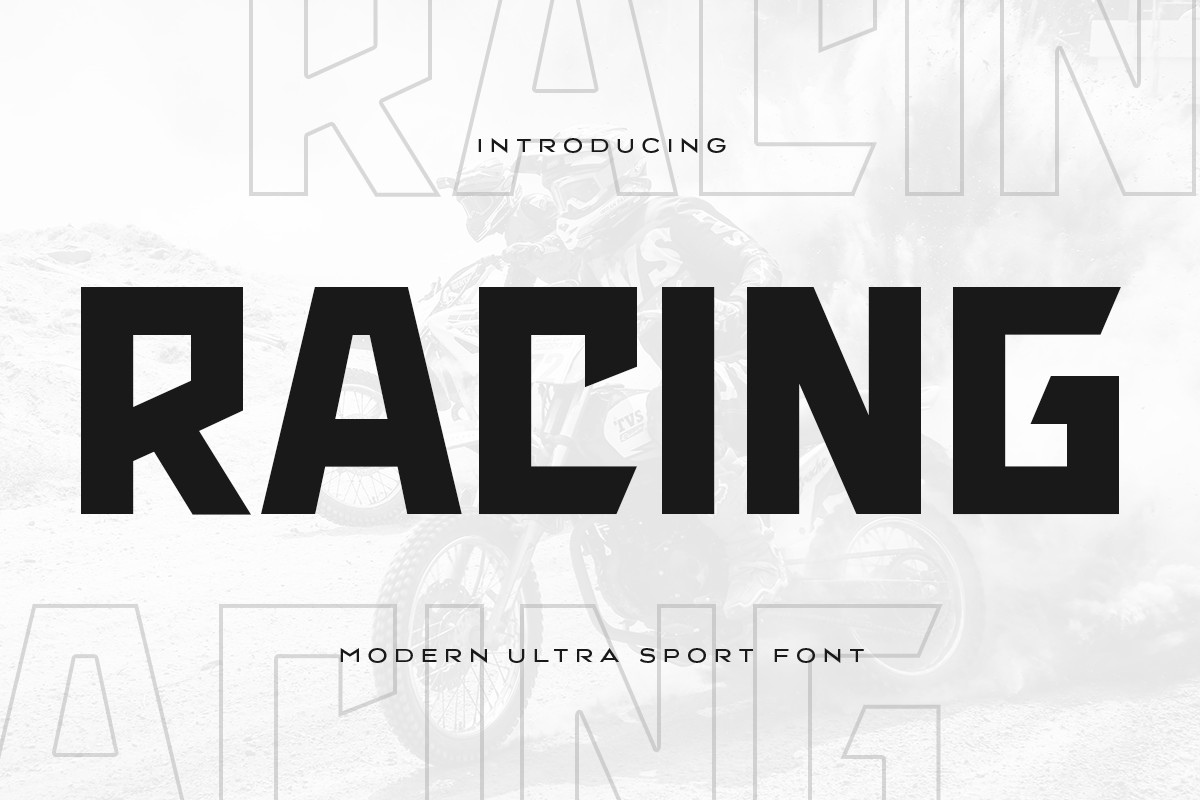 Beispiel einer Racing-Schriftart